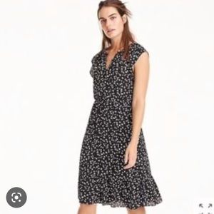 J. Crew Daisy Floral Cap Sleeve Midi Dress